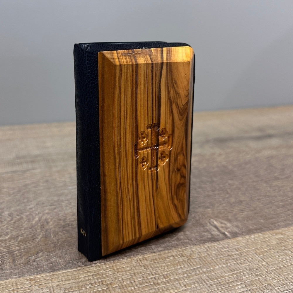 Vintage Jerusalem Olive Wood KJV New Testament Bible American Bible Society